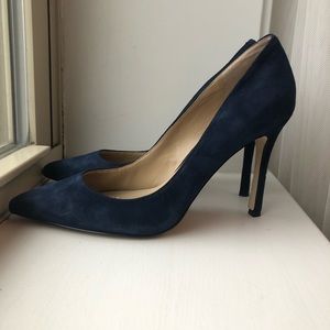 Bcbgeneration blue suede heels size 8